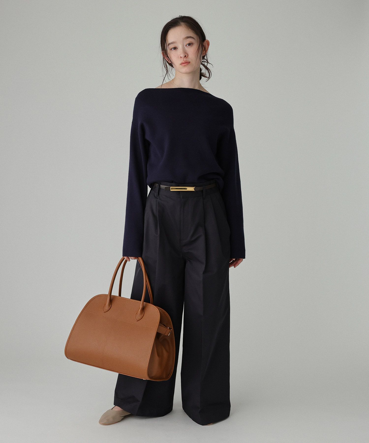 BABYLONE「COWOオフショルプルオーバー」|ニット・セーター|