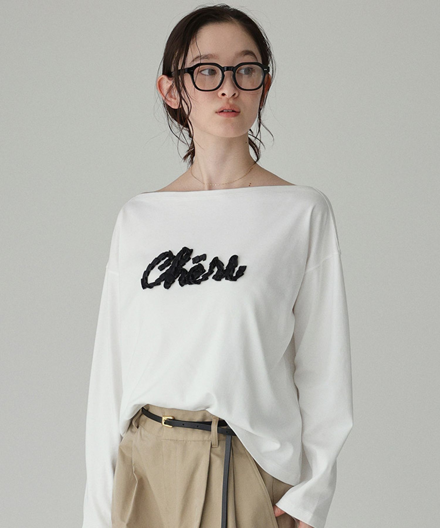 BABYLONE「cheriロンT」|Tシャツ・カットソー|ﾎﾜｲﾄ