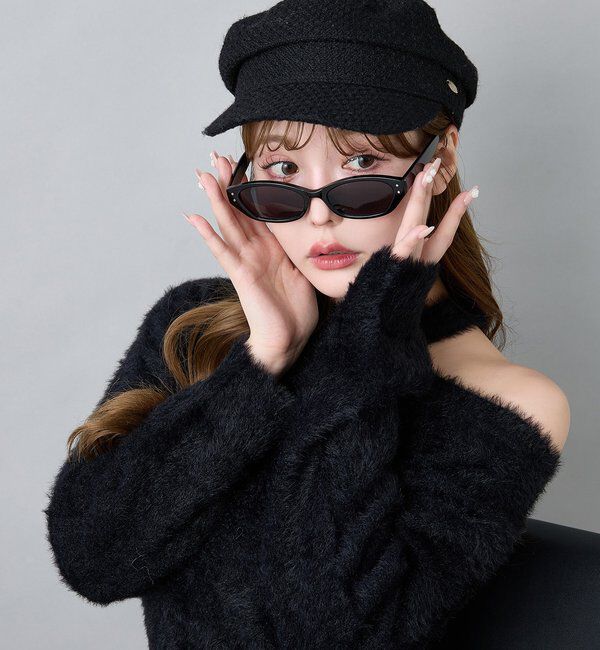  「プレート付きフェザーニット」|ニット・セーター|