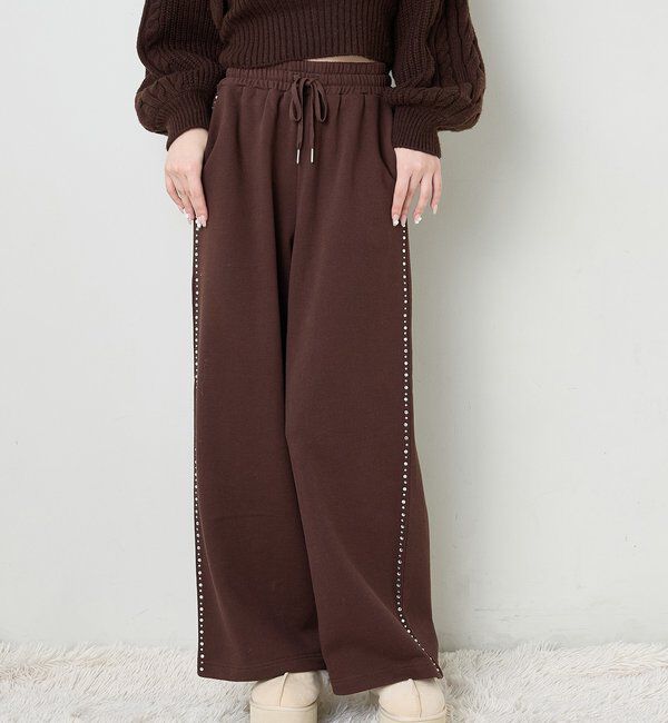  「サイドビジューカットパンツ」|その他|