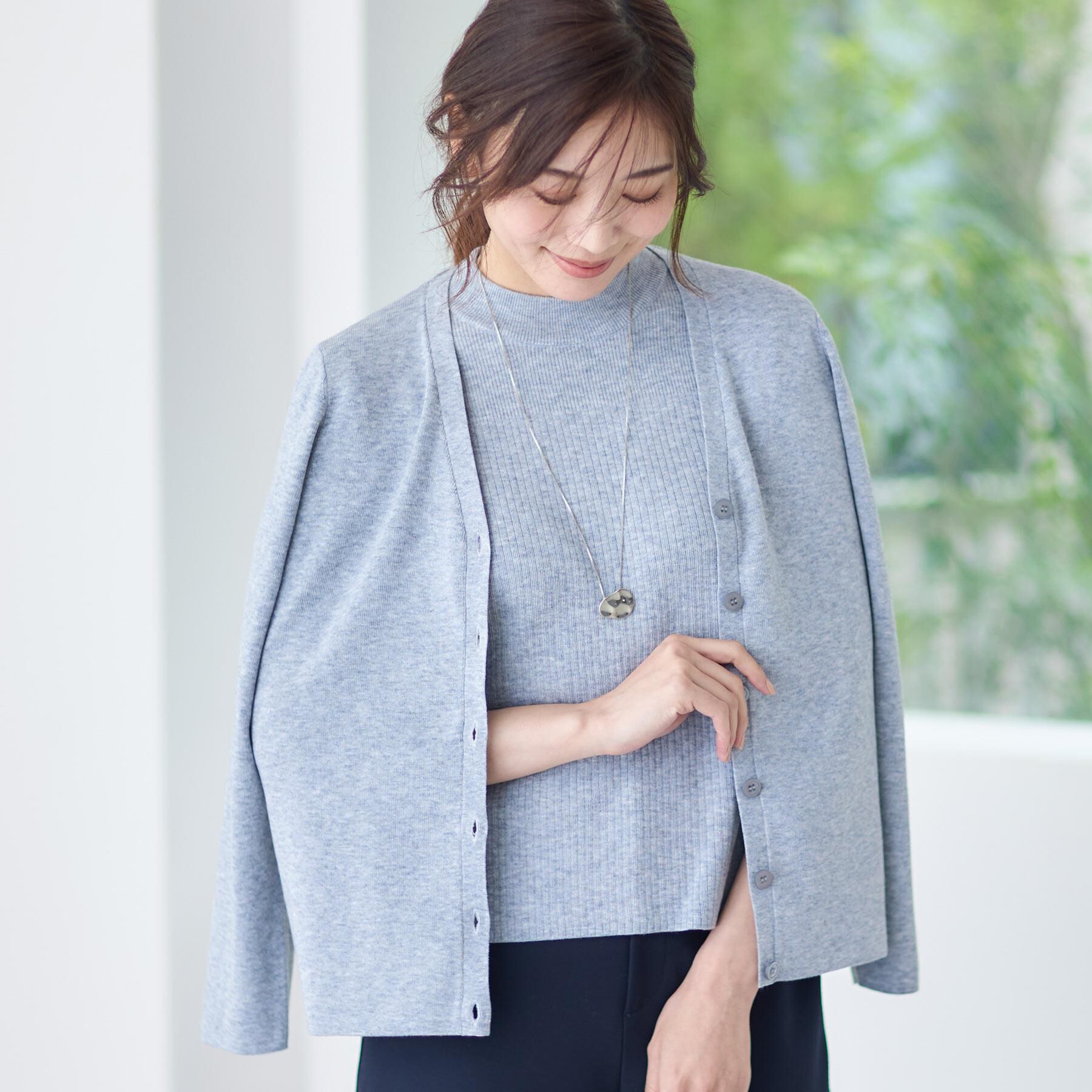 Reflect「【選べる5色／アンサンブル可】Vネックカーディガン」|カーディガン|