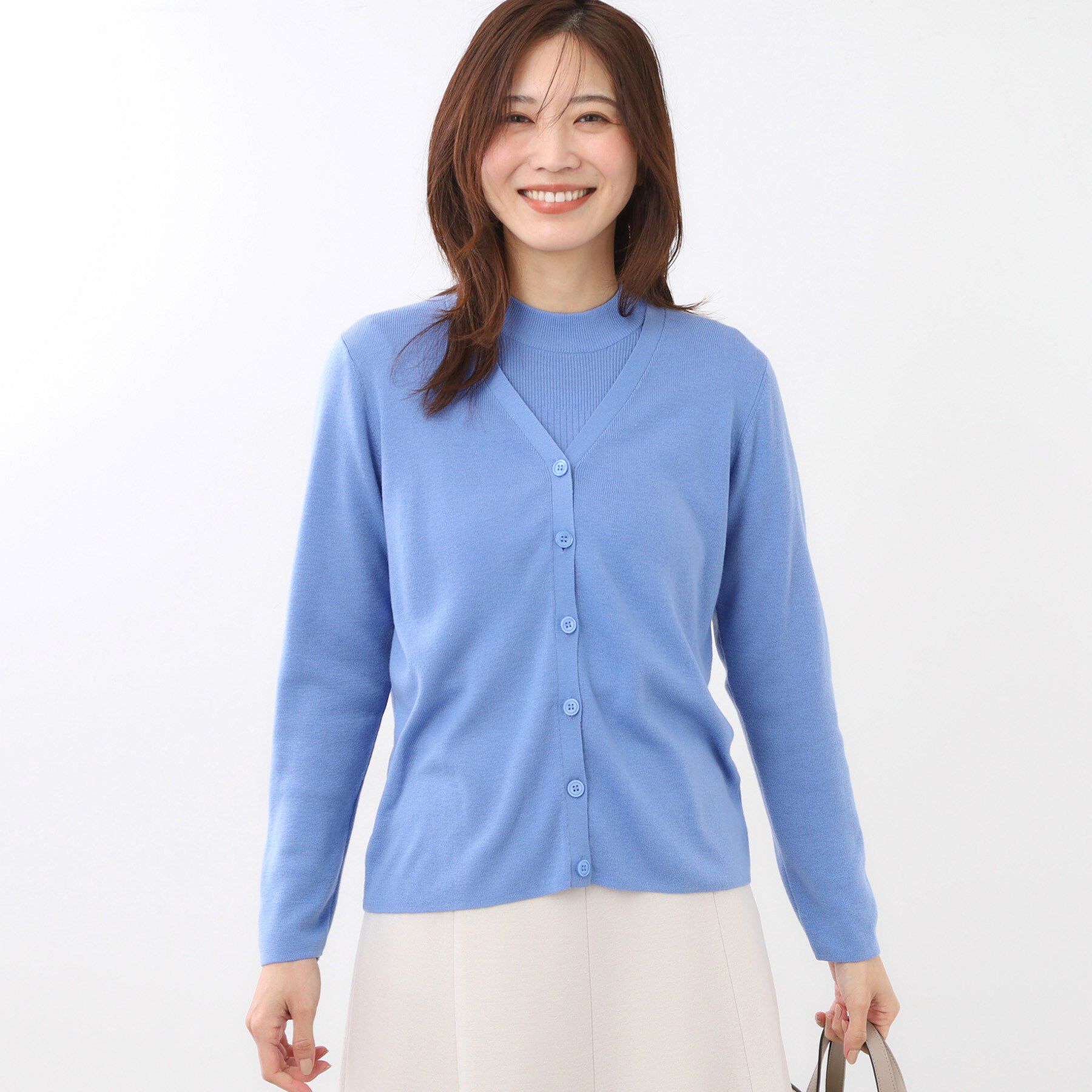 Reflect「【選べる5色／アンサンブル可】Vネックカーディガン」|カーディガン|