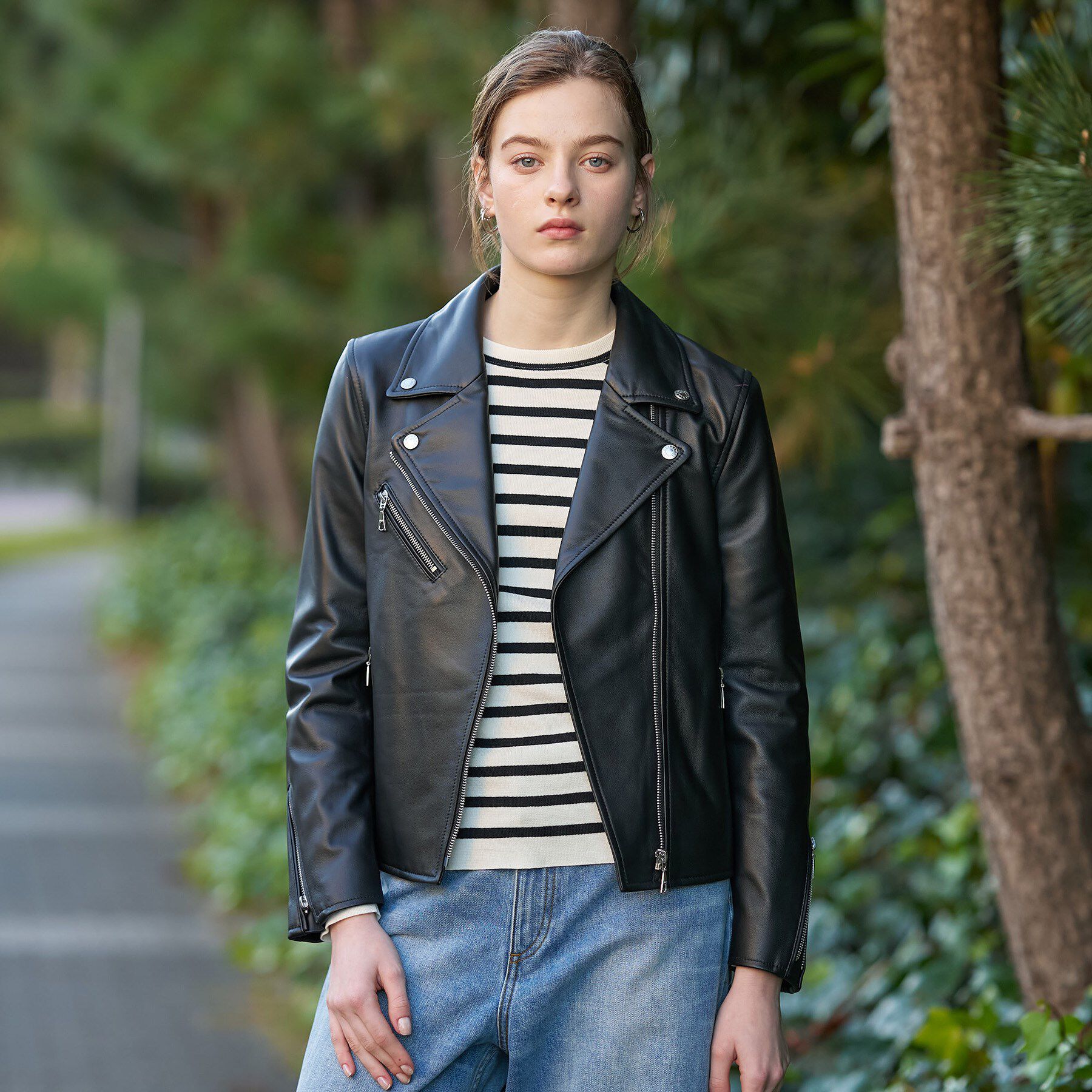 DRESSTERIOR「レザーダブルライダース」|ライダースジャケット|