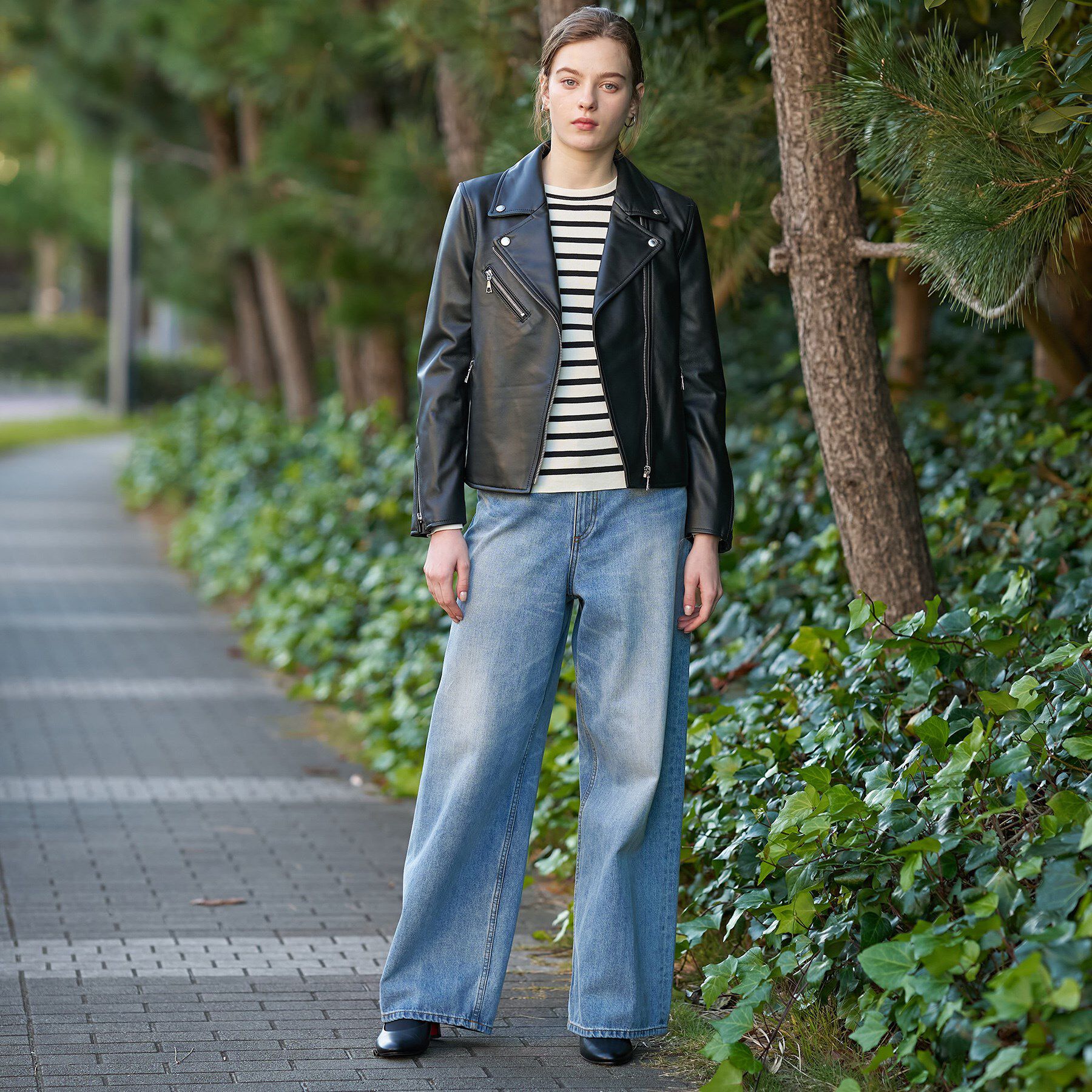 DRESSTERIOR「レザーダブルライダース」|ライダースジャケット|