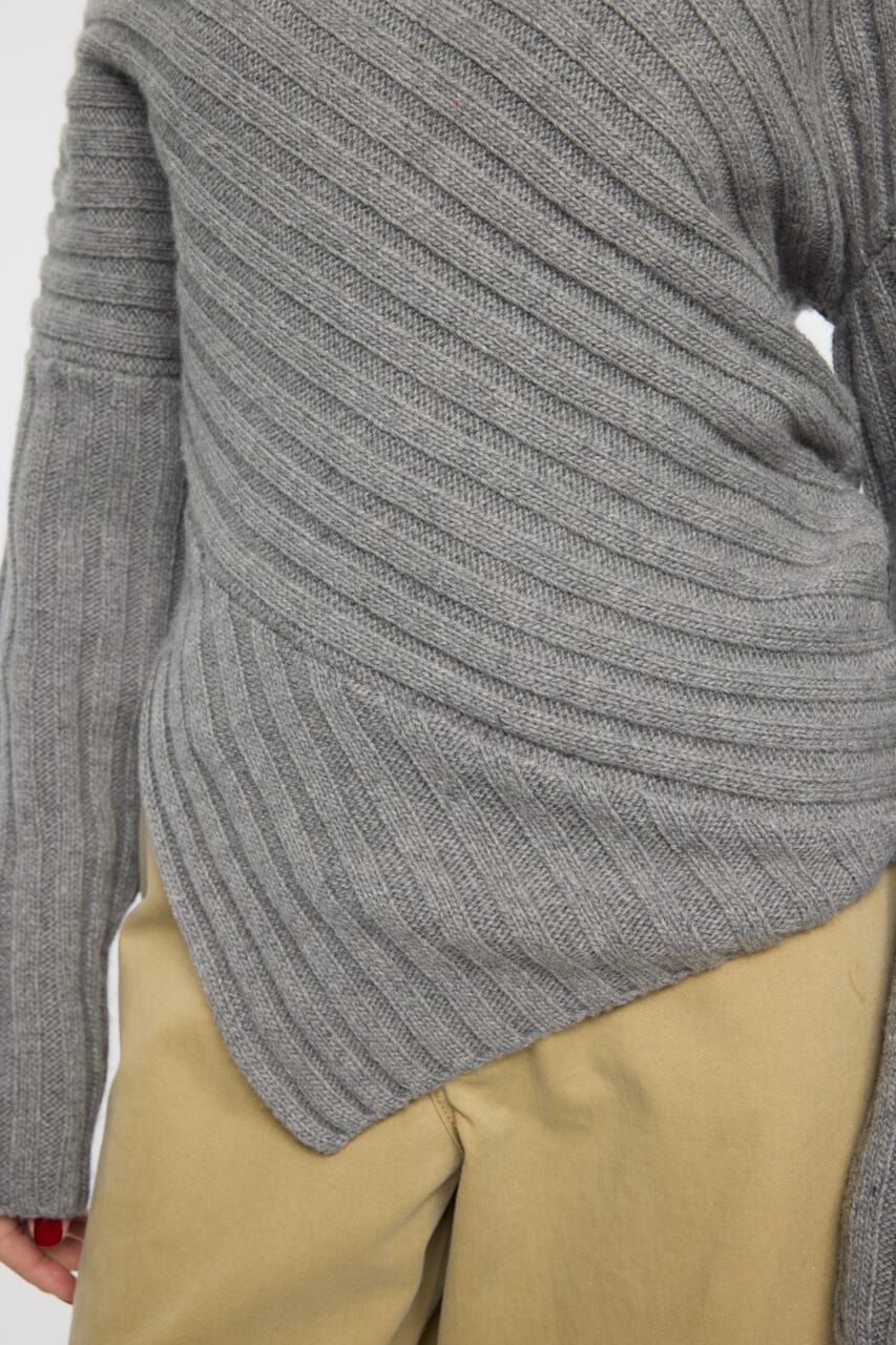 MOUSSY「ASYMMETRY RIB ニット」|ニット・セーター|