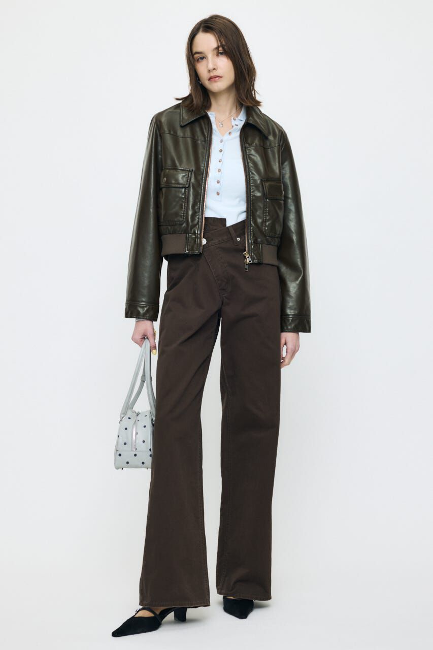 MOUSSY「WITH COLLAR KNIT ボディースーツ」|ニット・セーター|