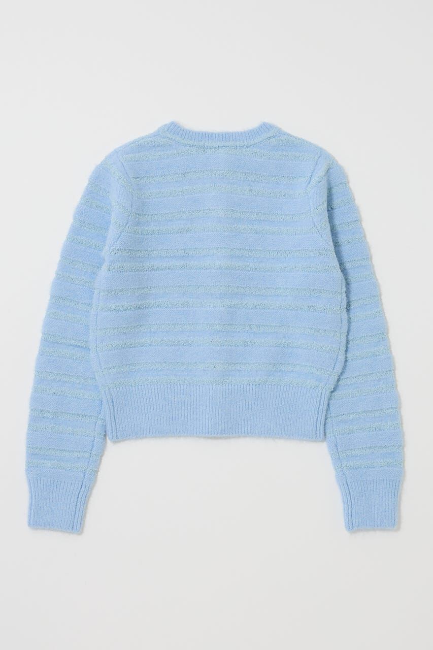 MOUSSY「SHADOW STRIPE KNIT カーディガン」|ニット・セーター|