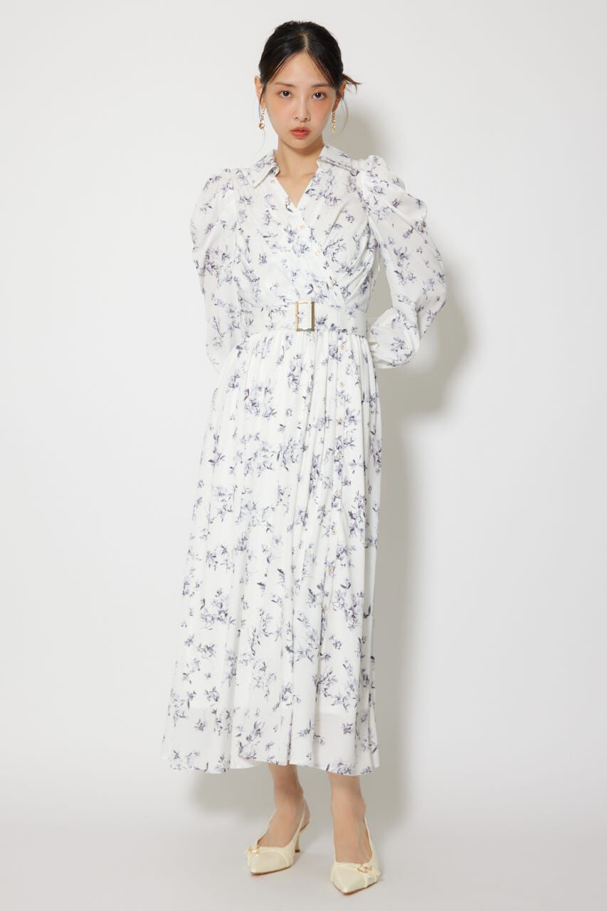 rienda「カシュクールフレアシャツワンピース」|ワンピース|