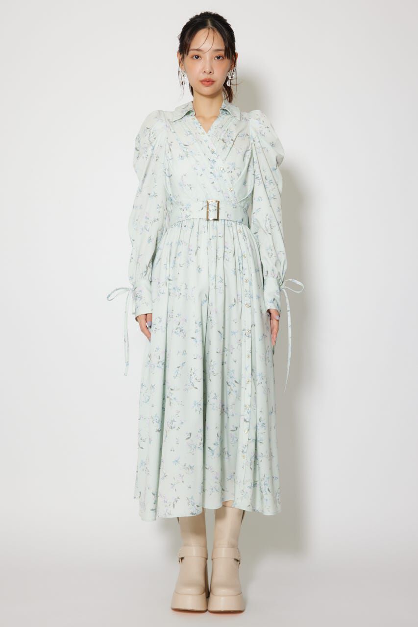 rienda「カシュクールフレアシャツワンピース」|ワンピース|