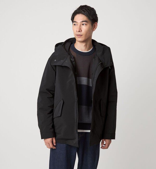 UNITED ARROWS green label relaxing「TAION 3WAY モッズ インナーダウン ブルゾン -撥水・防風-」|ダウン|BLACK