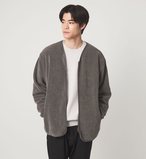 UNITED ARROWS green label relaxing「カット コール ボア ブルゾン」|カーディガン|