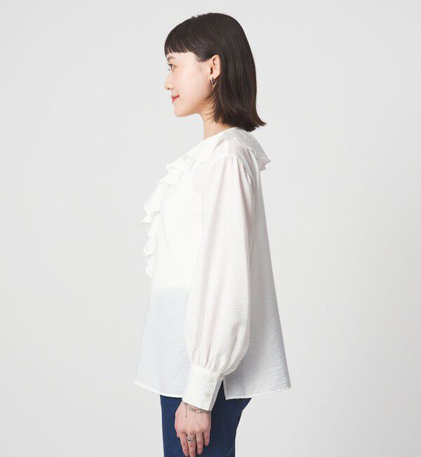 UNITED ARROWS green label relaxing「ラッフル ブラウス」|シャツ・ブラウス|