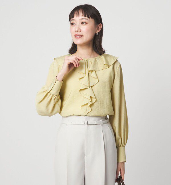 UNITED ARROWS green label relaxing「ラッフル ブラウス」|シャツ・ブラウス|