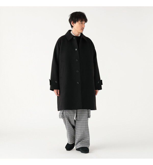 BEAMS「ワイドフィット フリース ステンカラーコート」|ダッフルコート|