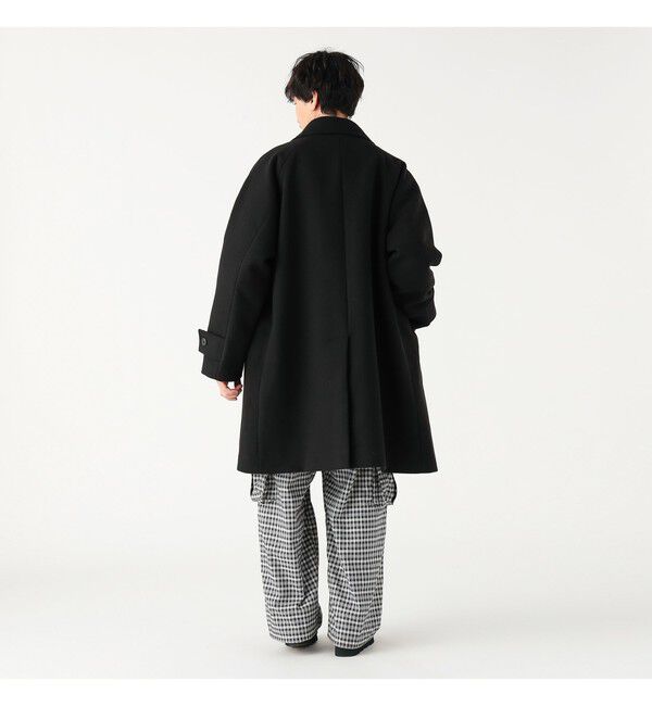 BEAMS「ワイドフィット フリース ステンカラーコート」|ダッフルコート|