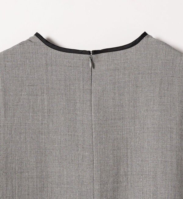 SHIPS any「SHIPS any: ウーステッド パイピング ボタン ロングスリーブ フレア ワンピース」|ワンピース|