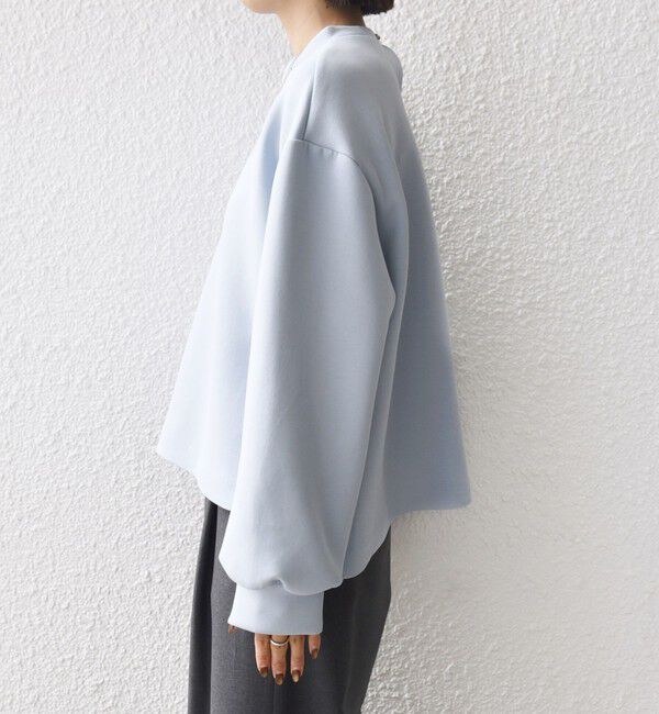 SHIPS for women「【WEB限定】〈手洗い可能〉サイド スリット フリル ダンボール カットソー」|Tシャツ・カットソー|