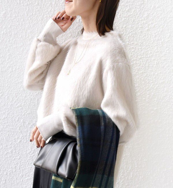 SHIPS for women「【WEB限定】〈手洗い可能〉バルフィー ロング シャギー ボトルネック プルオーバー」|ニット・セーター|