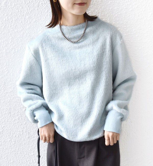 SHIPS for women「【WEB限定】〈手洗い可能〉バルフィー ロング シャギー ボトルネック プルオーバー」|ニット・セーター|