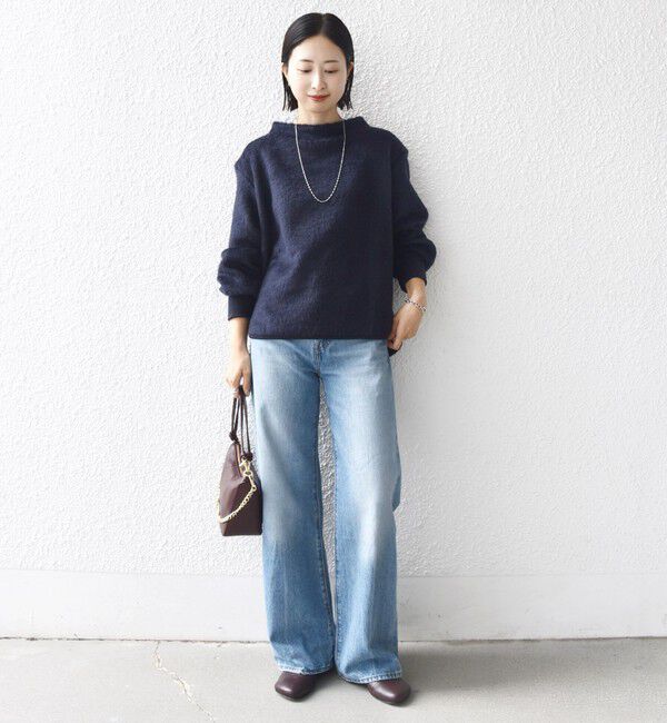 SHIPS for women「【WEB限定】〈手洗い可能〉バルフィー ロング シャギー ボトルネック プルオーバー」|ニット・セーター|