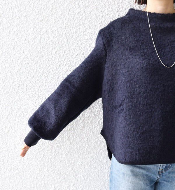 SHIPS for women「【WEB限定】〈手洗い可能〉バルフィー ロング シャギー ボトルネック プルオーバー」|ニット・セーター|