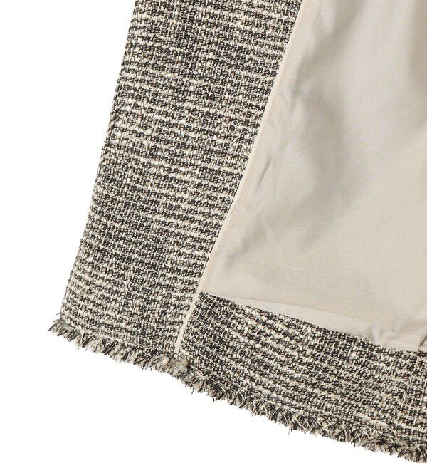 SHIPS for women「トライスピン 杢 ツイード カラーレス ジャケット（セレモニー対応可）」|ノーカラージャケット|