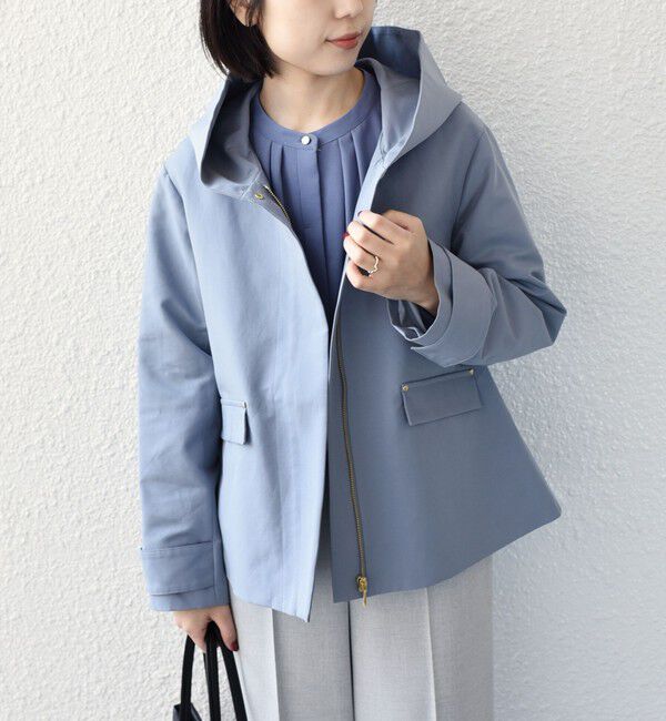 SHIPS Colors 「《予約》SHIPS Colors:〈手洗い可能〉フードカラー ショート コート◆」|その他|ライトブルー