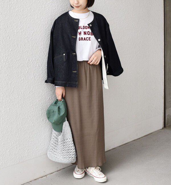 SHIPS Colors 「《予約》SHIPS Colors:〈洗濯機可能〉デニム ノーカラー ジャケット◆」|デニムジャケット|