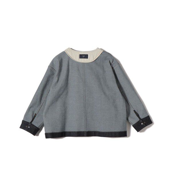 SHIPS Colors 「《予約》SHIPS Colors:〈洗濯機可能〉デニム ノーカラー ジャケット◆」|デニムジャケット|