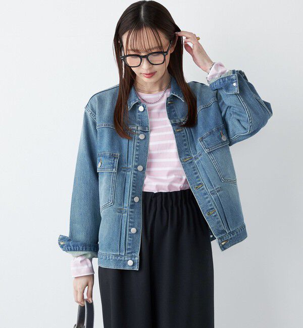 SHIPS Colors 「《予約》SHIPS Colors:〈洗濯機可能〉アマヨリ デニム ジャケット◆」|デニムジャケット|ライトブルー