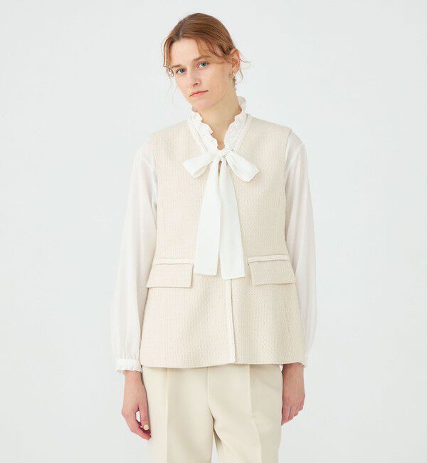 Ballsey「ライトファンシーツイード ペプラムジレ」|ベスト・ジレ|