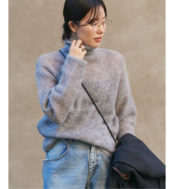 Plage「《追加予約》ALPACA MIX BUTTON ニット 4」|ニット・セーター|グレーA