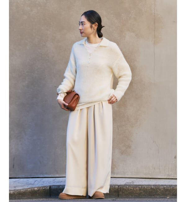 Plage「《追加予約》ALPACA MIX BUTTON ニット 4」|ニット・セーター|