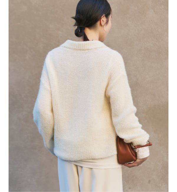 Plage「《追加予約》ALPACA MIX BUTTON ニット 4」|ニット・セーター|