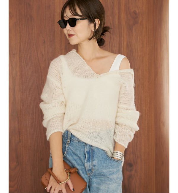 Plage「《追加予約》ALPACA MIX BUTTON ニット 4」|ニット・セーター|