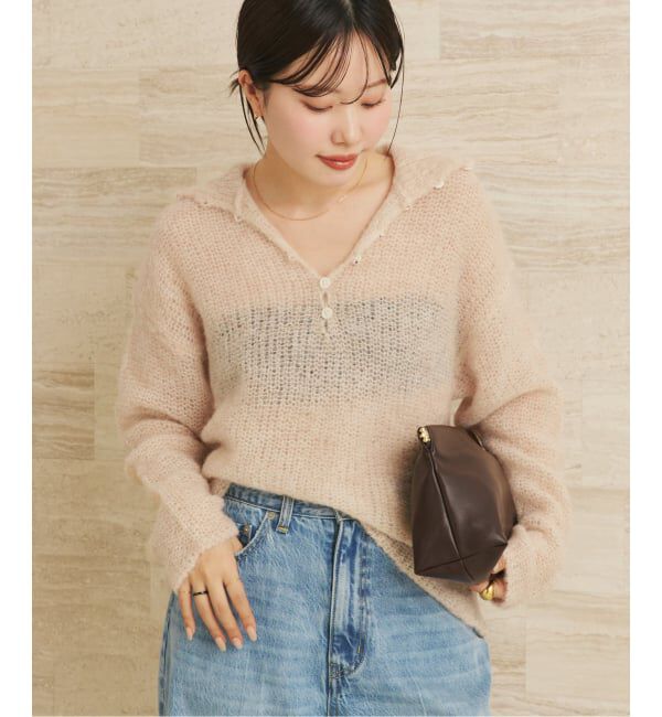 Plage「《追加予約》ALPACA MIX BUTTON ニット 4」|ニット・セーター|