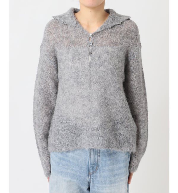 Plage「《追加予約》ALPACA MIX BUTTON ニット 4」|ニット・セーター|