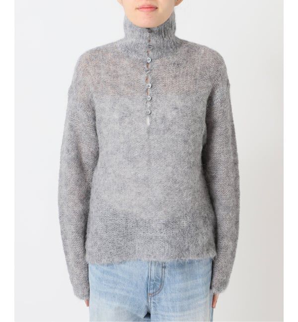Plage「《追加予約》ALPACA MIX BUTTON ニット 4」|ニット・セーター|