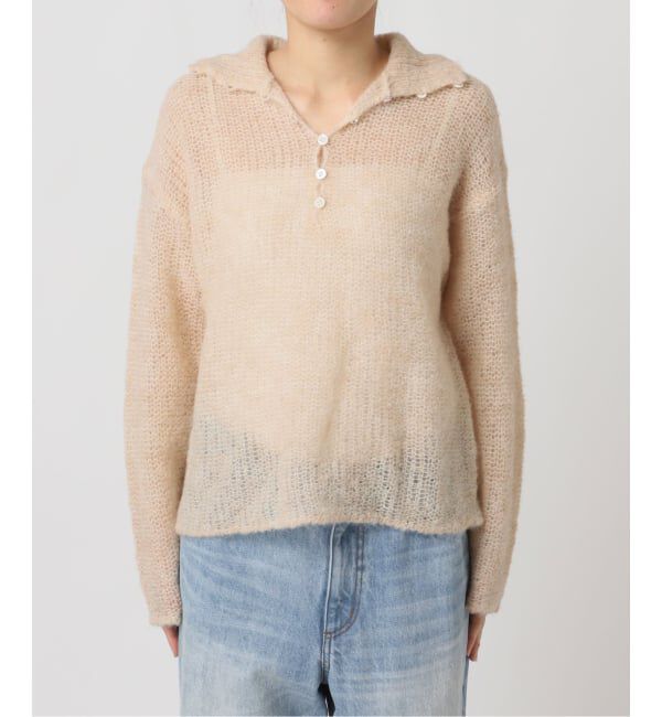 Plage「《追加予約》ALPACA MIX BUTTON ニット 4」|ニット・セーター|