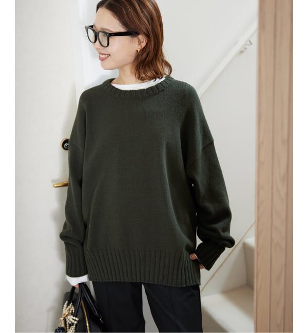 SLOBE IENA「《WEB限定/追加2予約》バルキーコットンプルオーバー」|ニット・セーター|