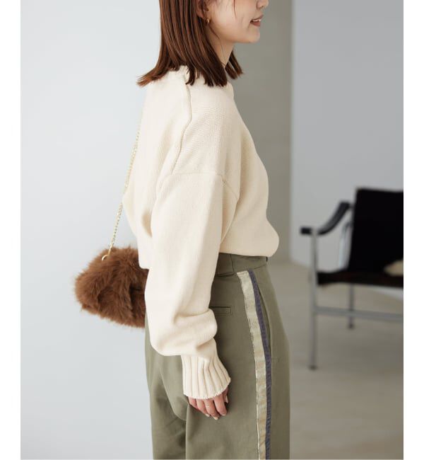 SLOBE IENA「《WEB限定/追加2予約》バルキーコットンプルオーバー」|ニット・セーター|