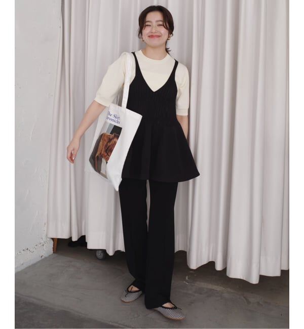 SLOBE IENA「《WEB限定/追加予約》ペプラムビスチェ」|ニット・セーター|