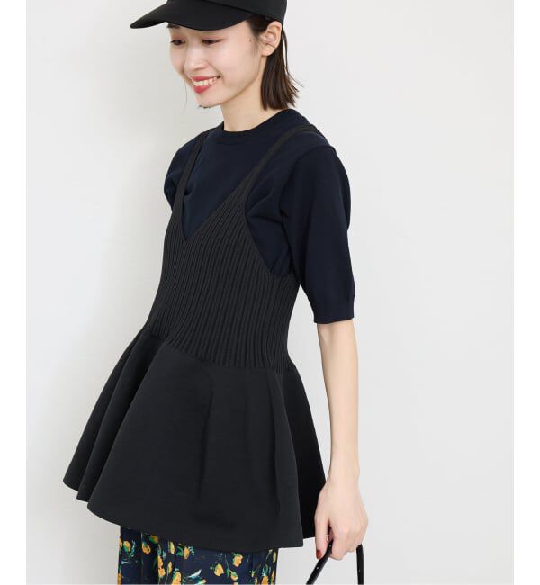 SLOBE IENA「《WEB限定/追加予約》ペプラムビスチェ」|ニット・セーター|