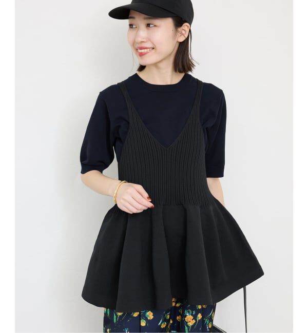 SLOBE IENA「《WEB限定/追加予約》ペプラムビスチェ」|ニット・セーター|