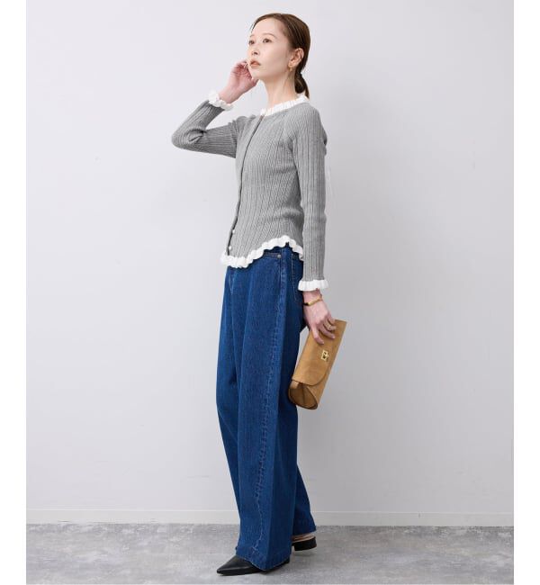 SLOBE IENA「《追加2予約》tyn.TGOR/トゴール フリルカーディガン J0102」|カーディガン|