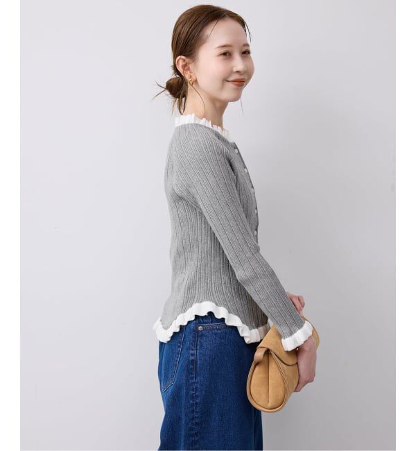 SLOBE IENA「《追加2予約》tyn.TGOR/トゴール フリルカーディガン J0102」|カーディガン|