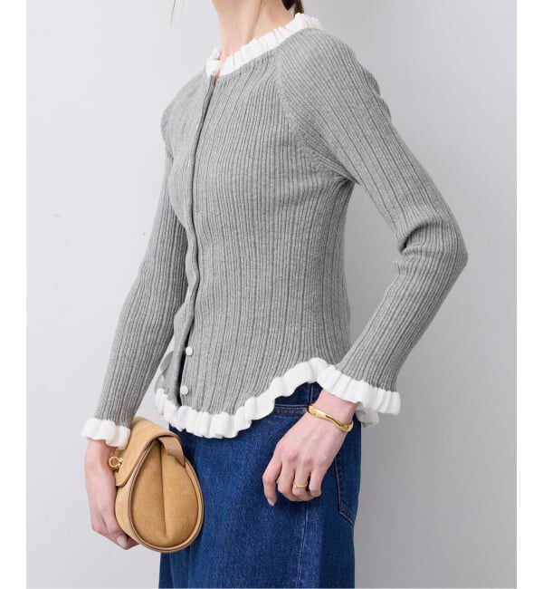 SLOBE IENA「《追加2予約》tyn.TGOR/トゴール フリルカーディガン J0102」|カーディガン|