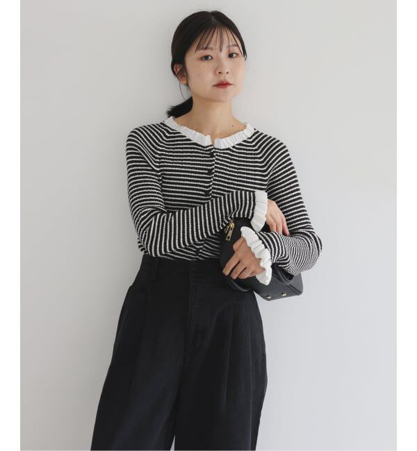 SLOBE IENA「《追加2予約》tyn.TGOR/トゴール フリルカーディガン J0102」|カーディガン|