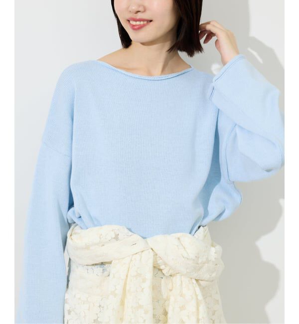 SLOBE IENA「《予約》TRICOTS JEAN MARC/トリコットジーンマルク SLOBE別注 ニットプルオーバー」|ニット・セーター|サックスブルー B