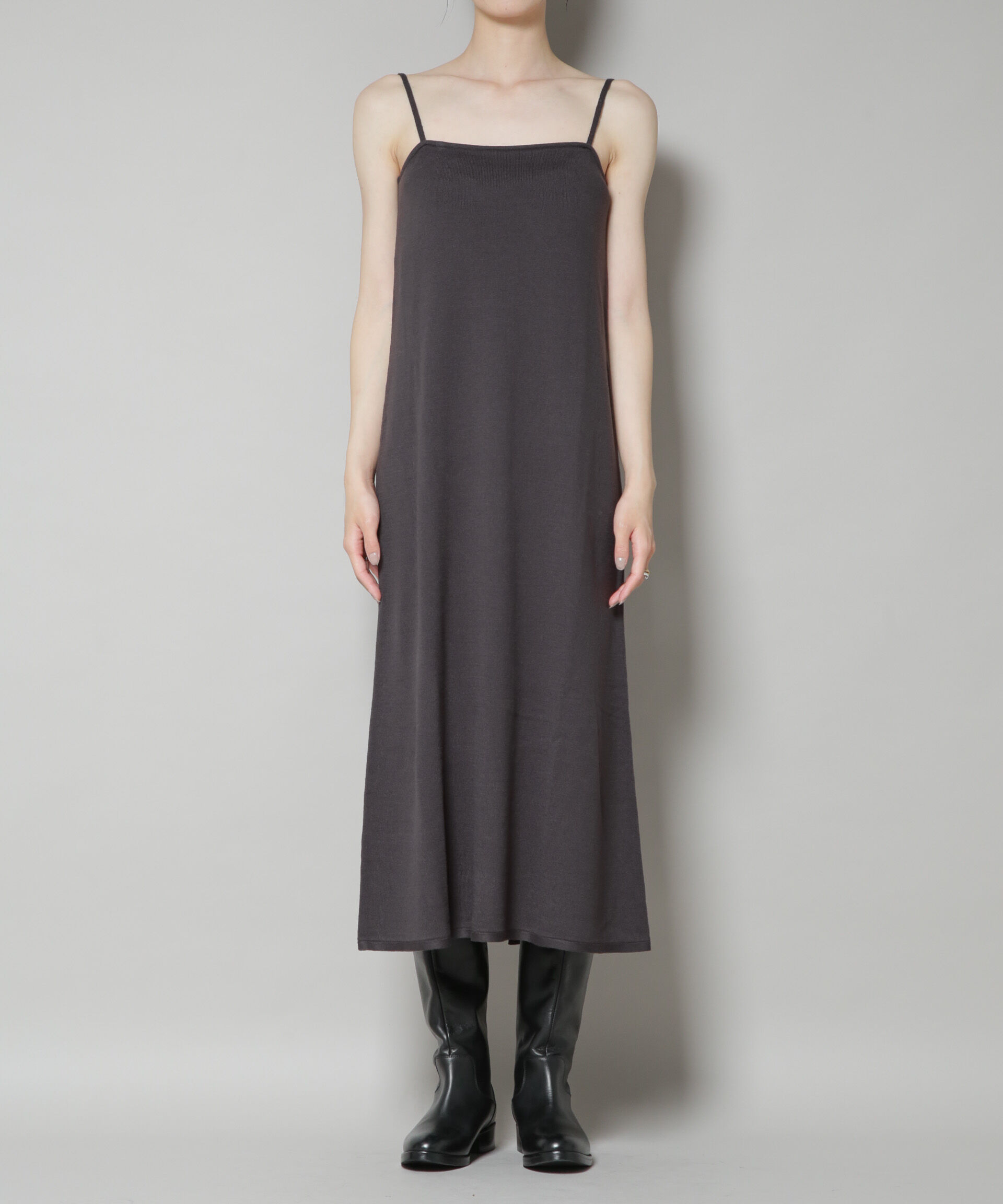 nano･universe「ニットキャミワンピース&times;クロップドVネックニット セット」|ワンピース|